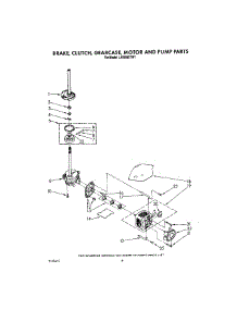 07 - Brake, Clutch, Gearcase, Motor And Pump parts for Whirlpool Washer LA5558XTN1 from AppliancePartsPros.com