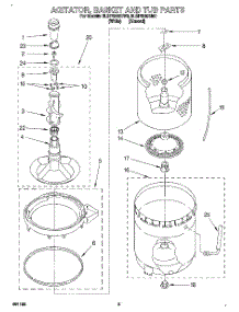 04 - Agitator, Basket And Tub parts for Whirlpool Washer 8LSP8245BW0 from AppliancePartsPros.com