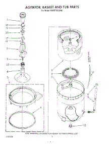 05 - Agitator, Basket And Tub parts for Kitchenaid Washer KAWE755VWH0 from AppliancePartsPros.com