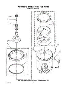 05 - Agitator, Basket And Tub parts for Whirlpool Washer 6LA6300XTM2 from AppliancePartsPros.com