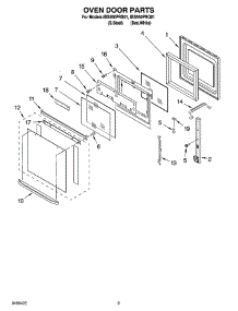 02 - Oven Door Parts parts for Whirlpool Oven IBS550PRS01 from AppliancePartsPros.com
