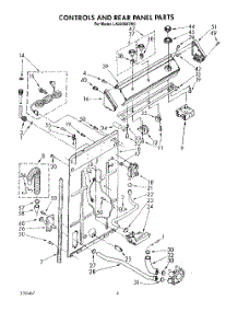 03 - Controls And Rear Panel parts for Whirlpool Washer LA5600XTG0 from AppliancePartsPros.com