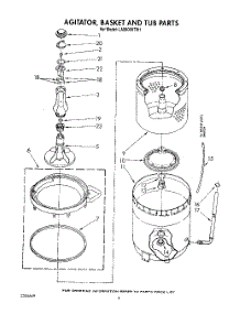 05 - Agitator, Basket And Tub parts for Whirlpool Washer LA5800XTM1 from AppliancePartsPros.com