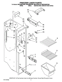 04 - Freezer Liner Parts parts for Maytag Refrigerator MSD2269KEY00 from AppliancePartsPros.com