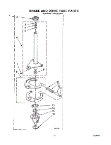 10 - Brake And Drive Tube parts for Whirlpool Washer LA9300XYW0 from AppliancePartsPros.com