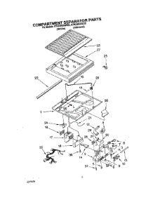 04 - Compartment Separator parts for Kitchenaid Refrigerator KTRC20KAWH02 from AppliancePartsPros.com