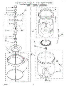 03 - Agitator, Basket And Tub parts for Whirlpool Washer RAX6144EW1 from AppliancePartsPros.com