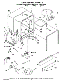 03 - Tub Assembly Parts parts for Maytag Dishwasher MDB3601AWB0 from AppliancePartsPros.com