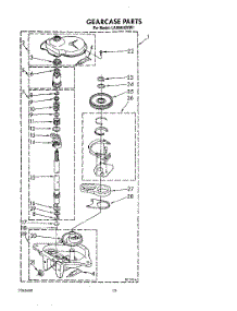 11 - Gearcase parts for Whirlpool Washer LA9580XWW1 from AppliancePartsPros.com