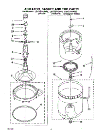 04 - Agitator, Basket And Tub parts for Whirlpool Washer LSV7244AW0 from AppliancePartsPros.com