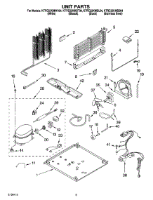 05 - Unit Parts parts for Kitchenaid Refrigerator KTRC22KMBT04 from AppliancePartsPros.com