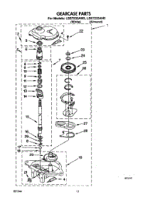 10 - Gearcase parts for Whirlpool Washer LSS7233AN0 from AppliancePartsPros.com
