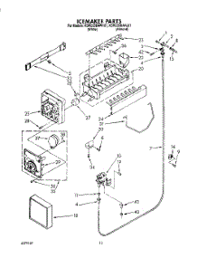 10 - Icemaker parts for Kitchenaid Refrigerator KSRC25DAWH01 from AppliancePartsPros.com