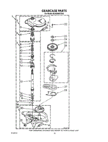 11 - Gearcase parts for Whirlpool Washer 6LA6300XTM2 from AppliancePartsPros.com
