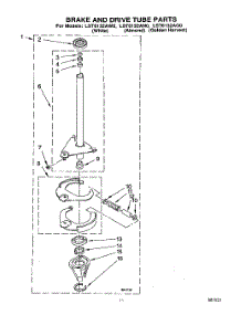09 - Brake And Drive Tube parts for Whirlpool Washer LST6132AW0 from AppliancePartsPros.com