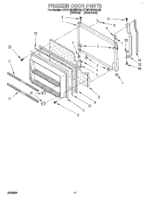 07 - Freezer Door parts for Kitchenaid Refrigerator KTHC18KBWH00 from AppliancePartsPros.com