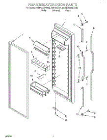 05 - Refrigerator Door parts for Kitchenaid Refrigerator KSRP22QDBL00 from AppliancePartsPros.com