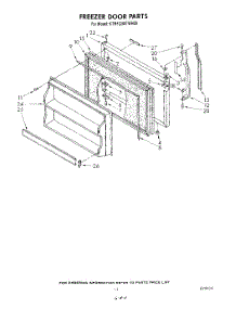 08 - Freezer Door parts for Kitchenaid Refrigerator KTRF22MTTO00 from AppliancePartsPros.com