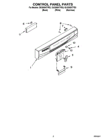 02 - Control Panel Parts parts for Whirlpool Dishwasher GU3200XTPB3 from AppliancePartsPros.com