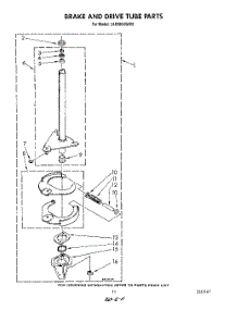 09 - Brake And Drive Tube parts for Whirlpool Washer LA8580XWM0 from AppliancePartsPros.com
