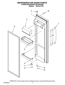 06 - Refrigerator Door Parts parts for Maytag Refrigerator MSD2258KEU00 from AppliancePartsPros.com