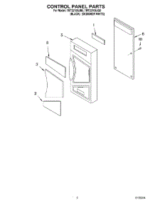 02 - Control Panel parts for Whirlpool Microwave 7MT2210SJQ0 from AppliancePartsPros.com