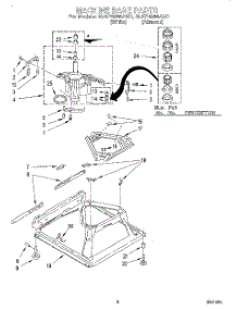 06 - Machine Base parts for Whirlpool Washer 3LSP8255AW0 from AppliancePartsPros.com