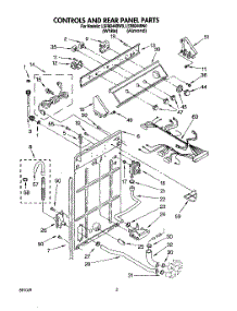 02 - Controls And Rear Panel parts for Whirlpool Washer LSR8244BN0 from AppliancePartsPros.com