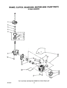 07 - Brake, Clutch, Gearcase, Motor And Pump parts for Whirlpool Washer LA9200XWM1 from AppliancePartsPros.com