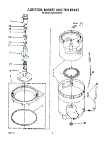 06 - Agitator, Basket And Tub parts for Kitchenaid Washer KAWE842WAL2 from AppliancePartsPros.com
