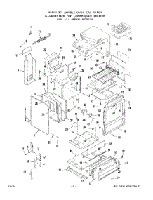 05 - Lower Oven Door parts for Whirlpool Range 1883W0A from AppliancePartsPros.com