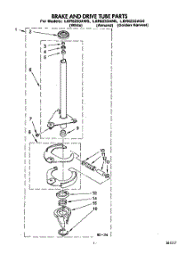 09 - Brake And Drive Tube parts for Whirlpool Washer LBR6233AN0 from AppliancePartsPros.com