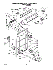 02 - Controls And Rear Panel parts for Whirlpool Washer LLV6144BW0 from AppliancePartsPros.com
