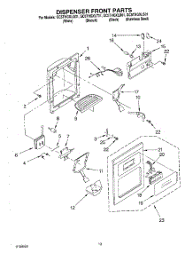 08 - Dispenser Front Parts parts for Whirlpool Refrigerator GC5THGXLQ01 from AppliancePartsPros.com