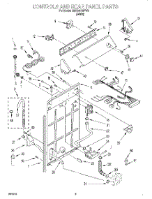02 - Controls And Rear Panel parts for Whirlpool Washer 3MAS1432FW0 from AppliancePartsPros.com