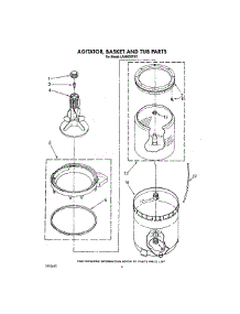 05 - Agitator, Basket And Tub parts for Whirlpool Washer LA4800XTM1 from AppliancePartsPros.com