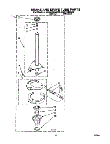 09 - Brake And Drive Tube parts for Whirlpool Washer LSS7233AW0 from AppliancePartsPros.com