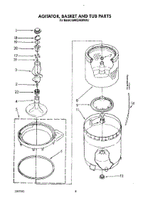 06 - Agitator, Basket And Tub parts for Kitchenaid Washer KAWE540WWH2 from AppliancePartsPros.com