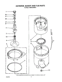 06 - Agitator, Basket And Tub parts for Kitchenaid Washer KAWE540WAL1 from AppliancePartsPros.com