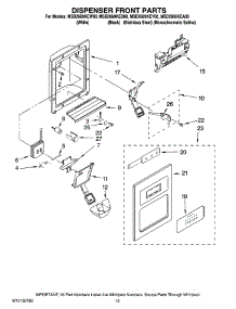 08 - Dispenser Front Parts parts for Maytag Refrigerator MSD2669KEW00 from AppliancePartsPros.com