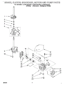 05 - Brake, Clutch, Gearcase, Motor & Pump parts for Whirlpool Washer LLR6144AQ0 from AppliancePartsPros.com