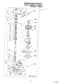 08 - Gearcase parts for Whirlpool Washer GSQ9633LL0 from AppliancePartsPros.com