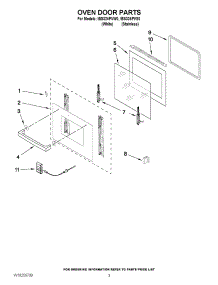 02 - Oven Door Parts parts for Whirlpool Oven IBS324PVS0 from AppliancePartsPros.com