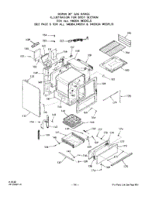 06 - Section parts for Whirlpool Range 1463W2A from AppliancePartsPros.com