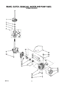 06 - Brake, Clutch, Gearcase, Motor And Pump parts for Whirlpool Washer LBV5133AN0 from AppliancePartsPros.com