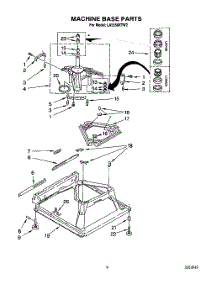 08 - Machine Base parts for Whirlpool Washer LA5558XTW2 from AppliancePartsPros.com
