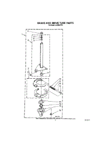 10 - Brake And Drive Tube parts for Whirlpool Washer LA5558XTN1 from AppliancePartsPros.com