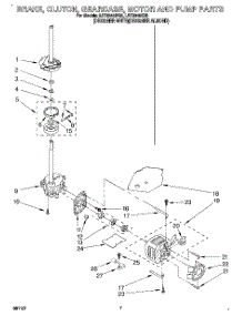 05 - Brake, Clutch, Gearcase, Motor & Pump parts for Whirlpool Washer LST9245BZ0 from AppliancePartsPros.com
