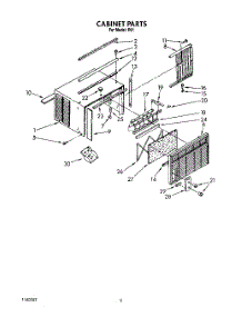04 - Cabinet parts for Whirlpool Air Conditioner R61 from AppliancePartsPros.com