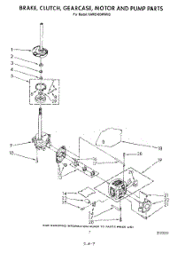 05 - Brake, Clutch, Gearcase, Motor & Pump parts for Kitchenaid Washer KAWE460WWH0 from AppliancePartsPros.com